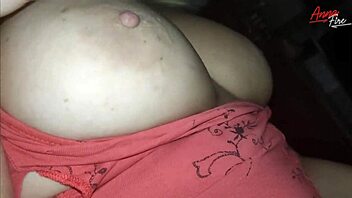 Chubby big tits blonde mature gets fucked hard on bed