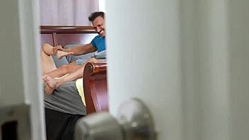 Cuck husband shocks as wife Leana Lovings cheats with hardcore fucking frenzy!