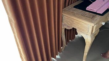 Blonde babe teases seductively on camera for viewer