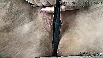 erotic pussy rub in colorful stop motion sketch