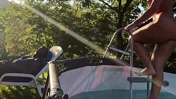 hot asian babe rides bbc cowgirl outdoors on the farm gulping cum in public pov