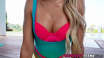 petite teen gym workout turns into hard pounding