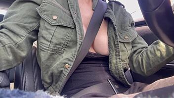 wanna see this italian milf artemisia love's big natural tits bouncing while driving horny?