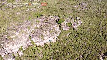 Fucking Big Ass Brazilian Trail Public Cumshot!