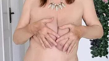 mature cougar in lingerie teases her wet pussy for your joi