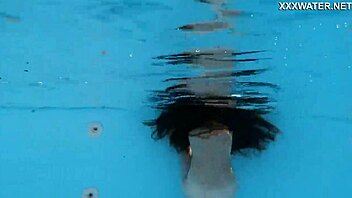 Lana, super hot skinny babe swims underwater horny?