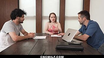 stepmom lets stepson and husband freeuse her anytime for household help