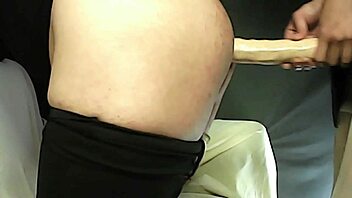 brunette straps harness for intense pegging roleplay scene