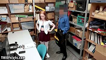 scared redhead teen thief ella hughes pounded by monster cock