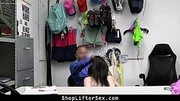 Shoplifter teen, suck cock to hide crimes or get punished rough?
