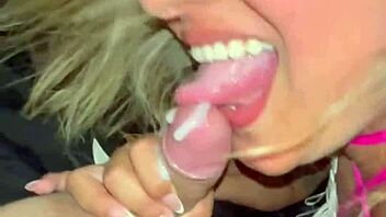 crazy alternative latina bar girl hops in car sucks my ass and swallows hot milk