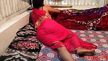 desi couple shares intense homemade session in saree