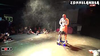 star war-ass acrobatic brunette big tits blowbang party