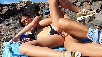 yoya grey risky outdoor vacation doggystyle with cute brunette teen