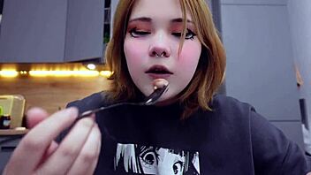 furiyssh enjoys cute chubby mukbang feast
