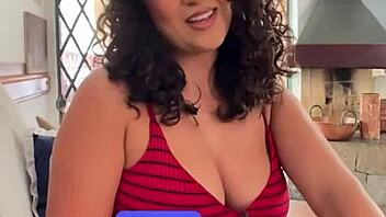 Busty latina's deepthroat doggy fills me with passion after interview