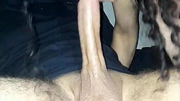 colombian milf slurps huge cock deepthroat till creamy cumshot