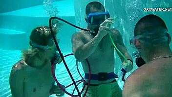 cruz's pool blowjobs unleash cum everywhere underwater