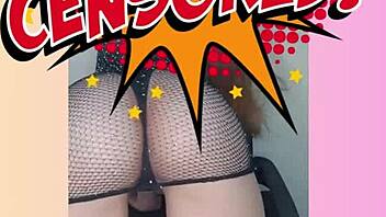 Stunning Redhead Megan Fires Up Sheer Strip Tease Seduction