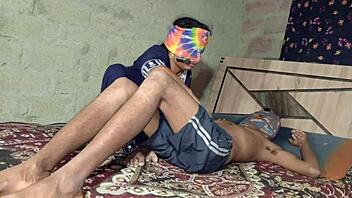 desi girlfriend invites for steamy bathroom fuck session