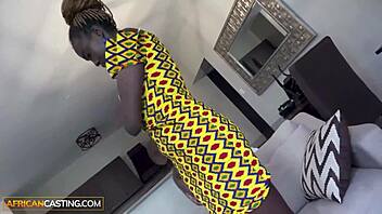 amateur ebony babe rides bwc after rough throat fuck in casting 😍🍆🔥🍑