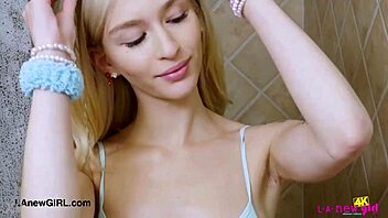 picture perfect blonde milf steps out of shower for steamy photoshoot casting 😘🛁