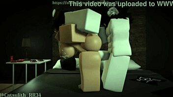 caught my busty friend stroking in bed, time to teach her!