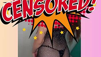 Stunning Redhead Megan Fires Up Sheer Strip Tease Seduction