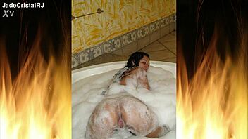 brazilian latina wife flashes poolside hotel rio fishnets shaved pussy tease