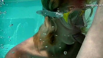 cruz's pool blowjobs unleash cum everywhere underwater