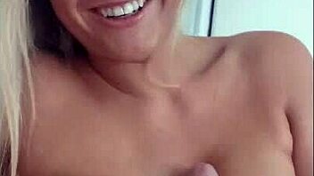 amazing boobjob titty fuck creampie with sexy roommate babe