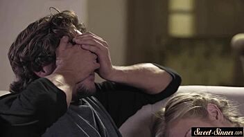 stepteen sucks dick craving huge cock screw in taboo fantasy