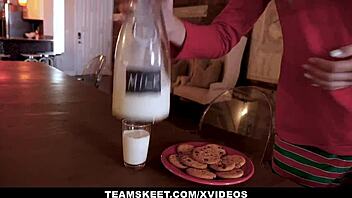 Hot Skinny Teen Jillian Janson Bent Over Anal Christmas Fuck