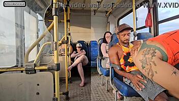 A married woman flirts hard with bus stranger then fucks him wildly