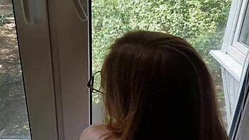 cosplay babe rides cock outdoors with sloppy blowjob 😈🍑