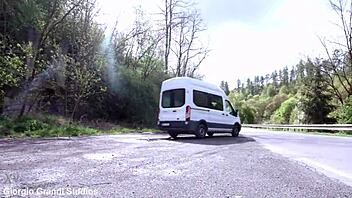 nuria millan broken car 5on1 gangbang atm balls deep dap extreme throat gapes facial swallow