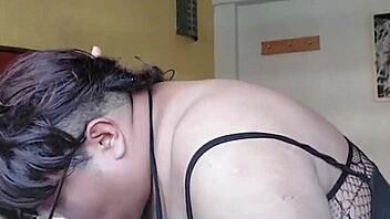 chubby mexican trans shemale gives rico deep oral sex