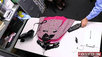 spoiled shy petite teen thief caught stealing clothes in office 😈🍑