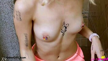 picture perfect blonde milf steps out of shower for steamy photoshoot casting 😘🛁