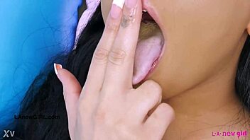 Cutie brunette teen poses sexy during her casual photoshoot chat