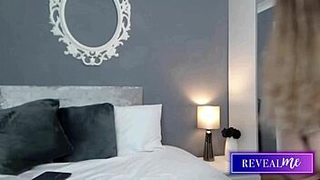 Sexy Italian MILF Black Lingerie Double Dildo Penetration