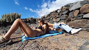 yoya grey risky outdoor vacation doggystyle with cute brunette teen