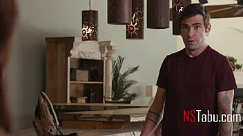 babysitter strips teasing petite curves for curious client