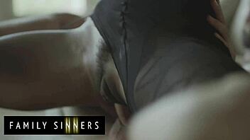 ebony babe moans as big cock licks spanks her wet shaved pussy