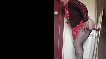 bisexual crossdresser takes ass to mouth cumshot explosion