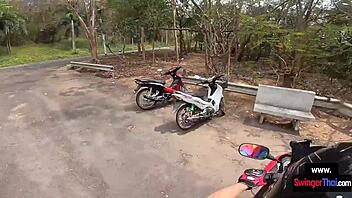 asian teen sneaks big european cock after day out intriguing homemade pov