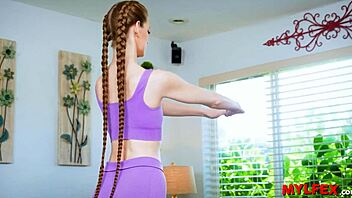 gymnast redhead get blasted anal after yoga training?