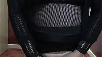 Crossdresser Mark Wright craves ass piss and cum taste