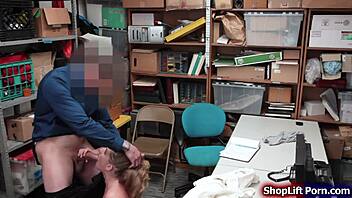 Hey shoplifter, ready for busty security fuck?