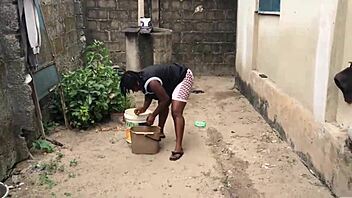 she yields to fucking the hood's two biggest throbbing cocks